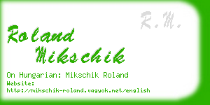 roland mikschik business card
